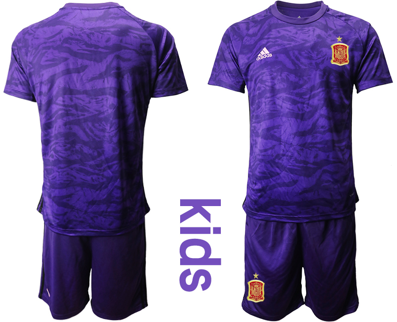 2021 European Cup Espana purple goalkeeper Youth soccer jerseys